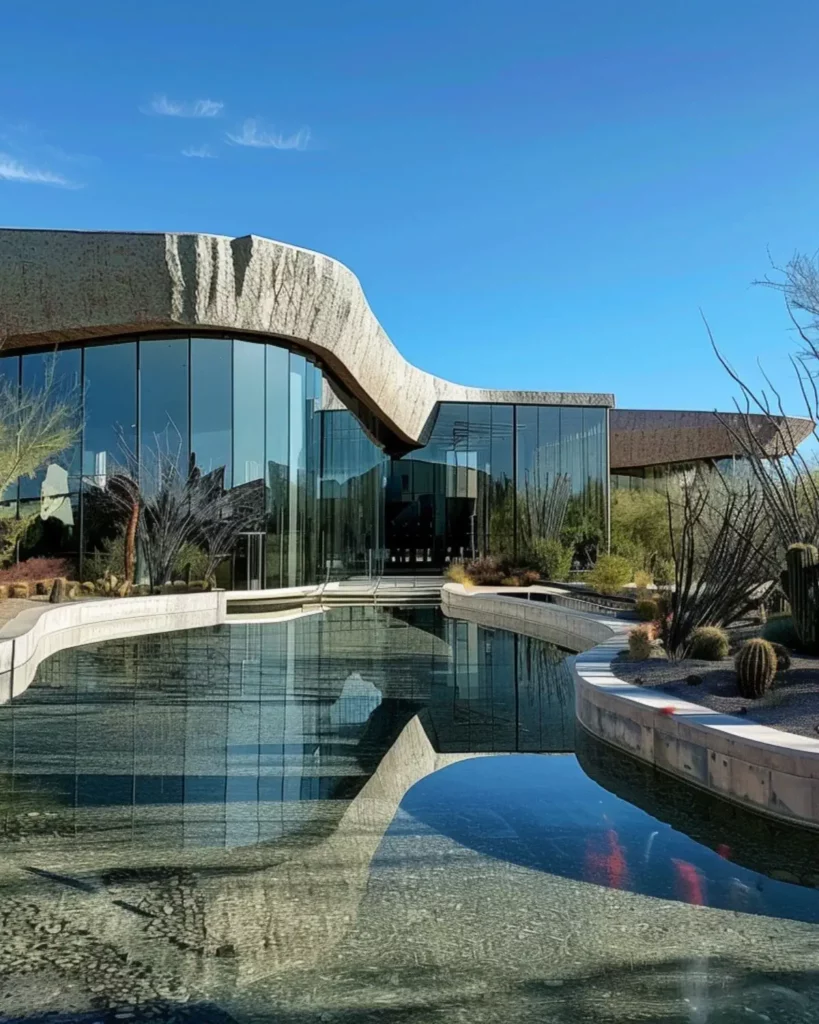 The Heard Museum in Phoenix, clear blue sky, natural surroundings