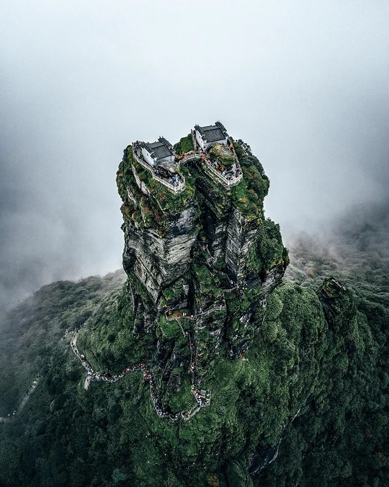 Two Buddhist Temples in the Air