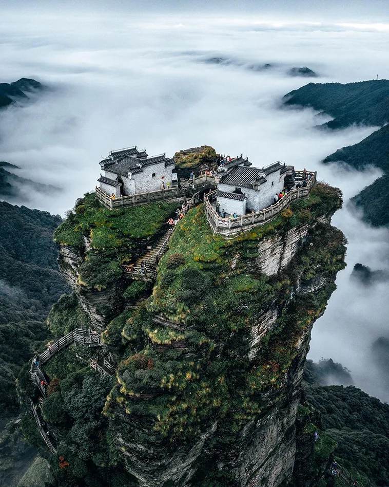 Two Buddhist Temples in the Air