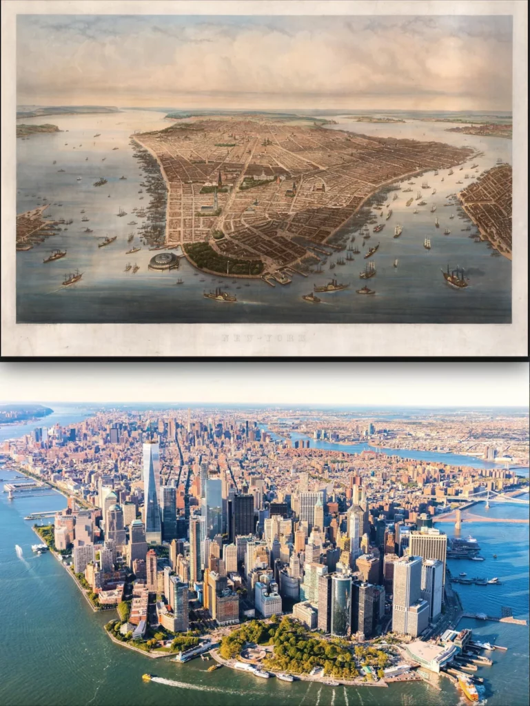 Manhattan-in-1851-and-today-scaled
