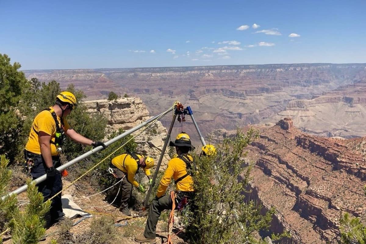 400-foot fall at Grand Canyon National Park