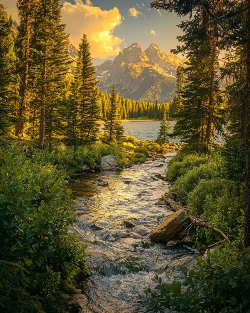 Phelps Lake accessed via the Lake Creek Trail in Grand Teton National Park