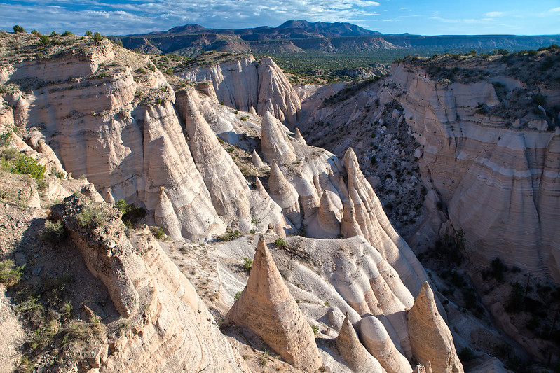 Cone-shaped hoodoos crowd Kasha-Katuwe Tent Rocks National Monument