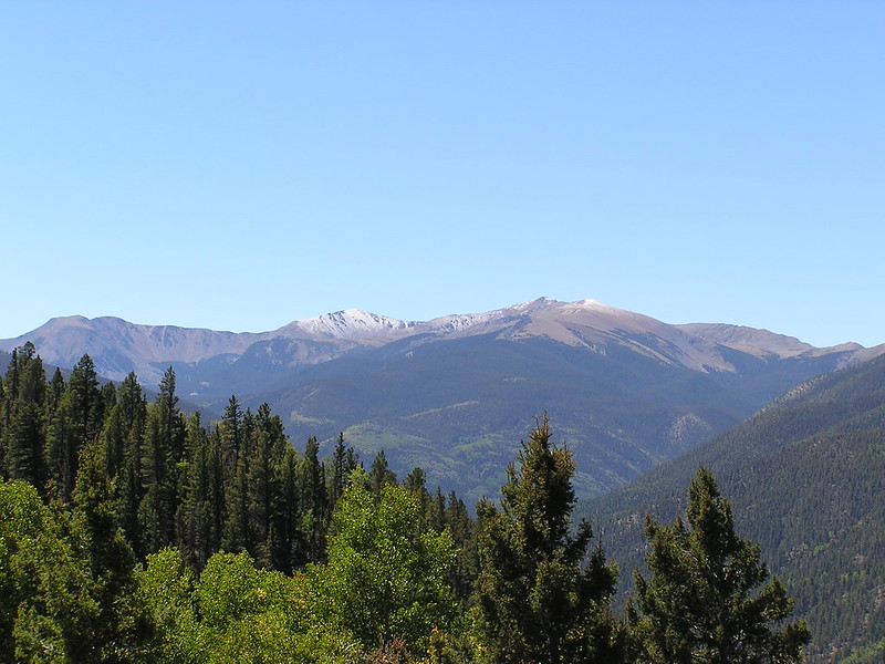 Evergreen ridges cradle alpine summits in Wheeler Peak Wilderness