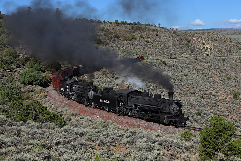Steam-chugging workhorse Cumbres & Toltec Scenic Railway curls along mountain grades