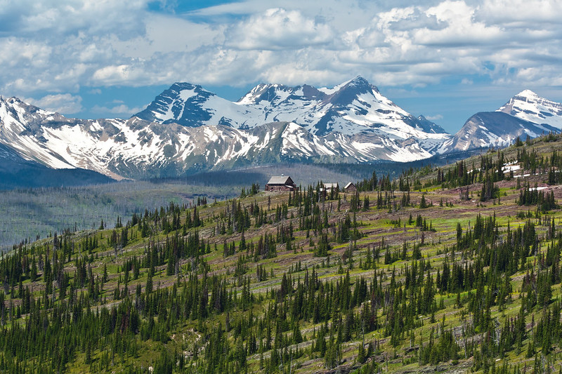 Historic Granite Park Chalet sits high among Glacier’s snow-capped ridges