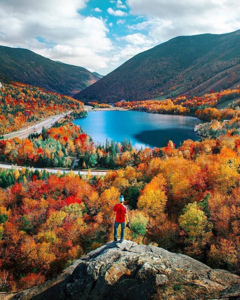 White Mountains in New Hampshire Fall Foliage