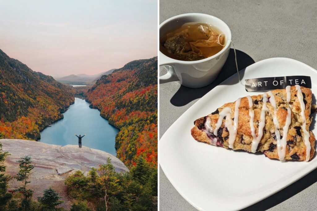 Adirondack Hike views and a coffee stop at Old Mountain.