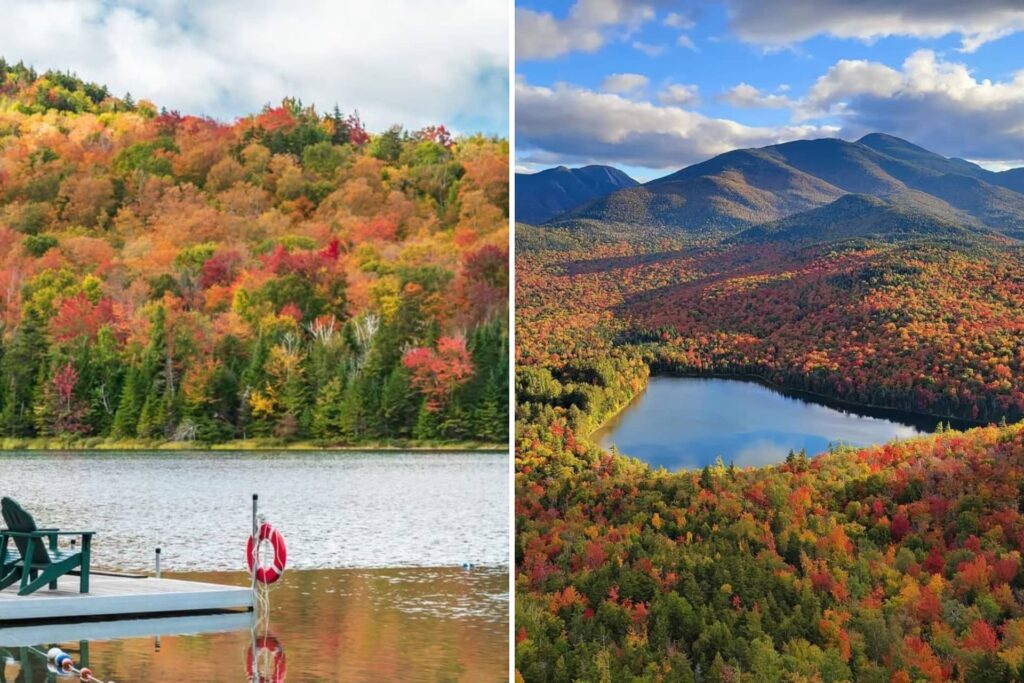 Heart Lake shines with fresh fall colors in the Adirondacks.