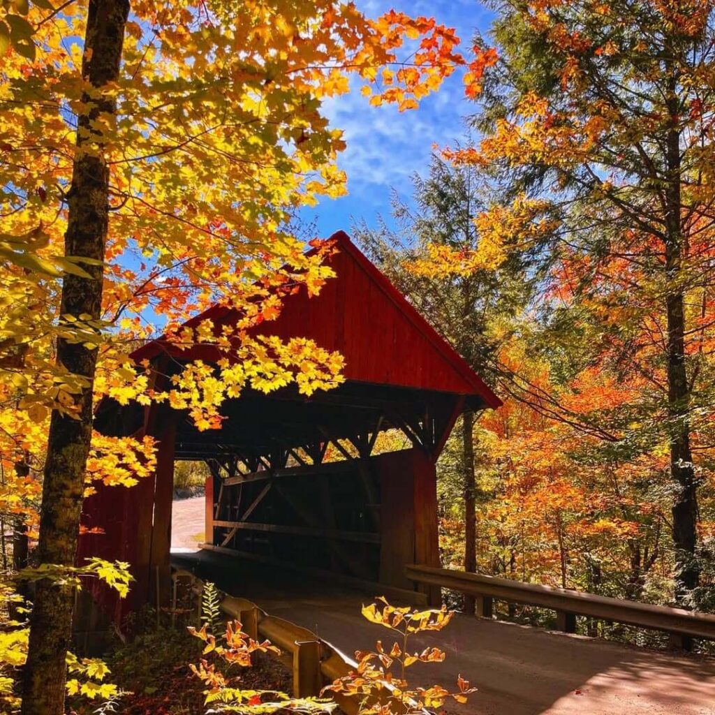 Red covered bridge