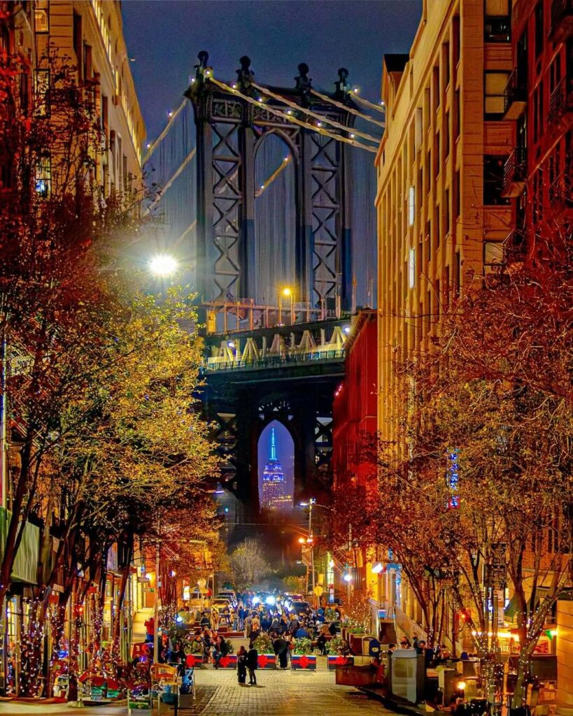 A December night in Dumbo, Brooklyn.