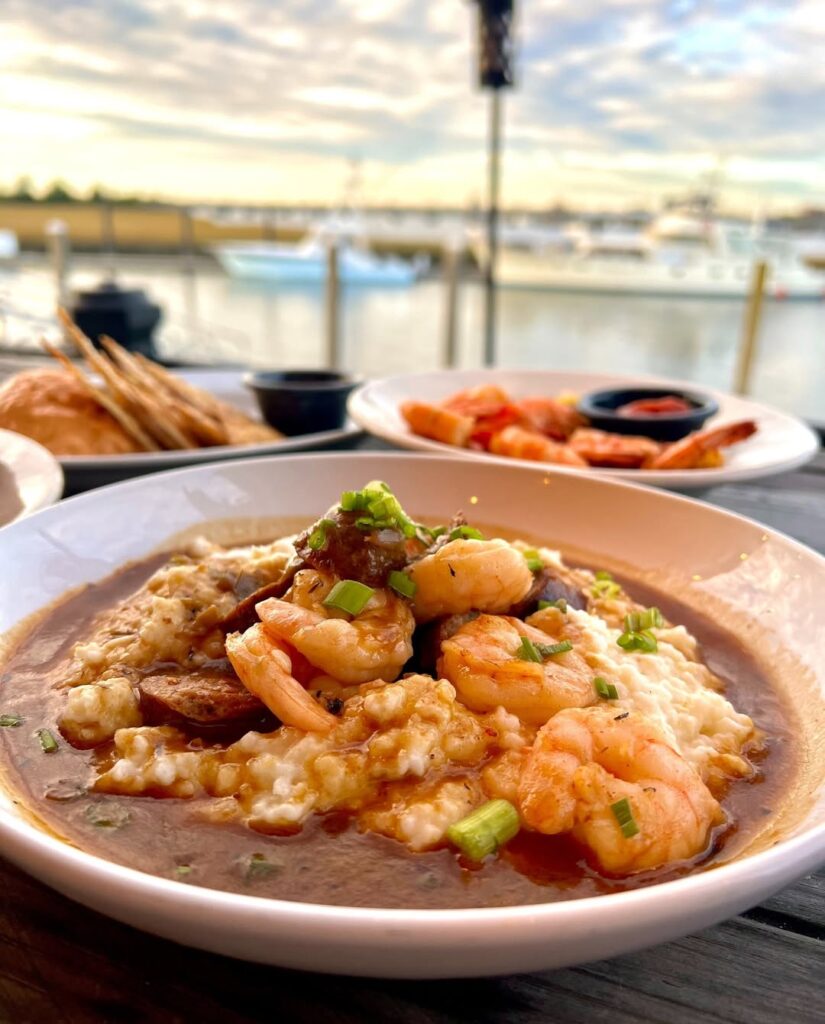Delicious shrimp and grits in Charleston