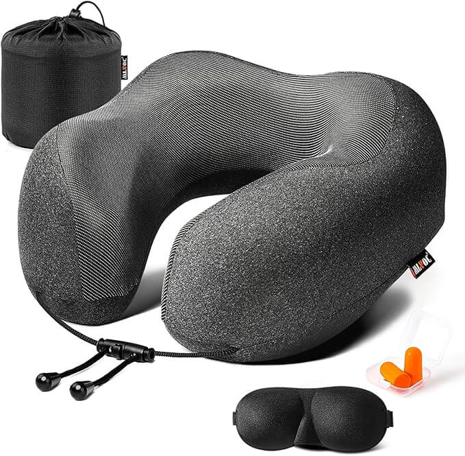 Blow-Up Pillow Combo, Eye Mask & Ear Plugs