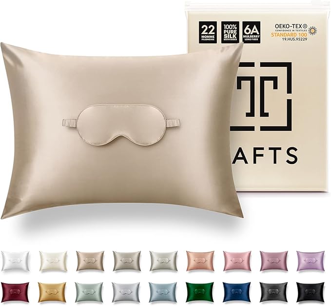 Silk Pillowcase and Eye Mask