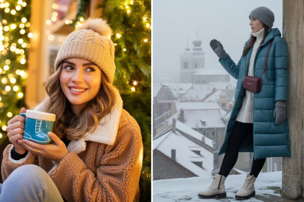 Warm Waterproof Parka or Wool Coat