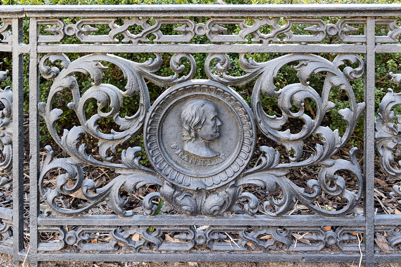 Benjamin Franklin, Iron Fence