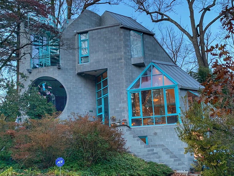 Cinder-block house