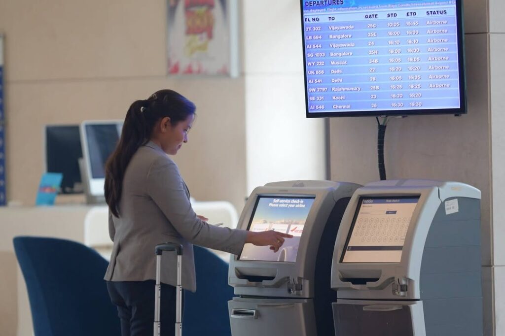 Self service check-in kiosk