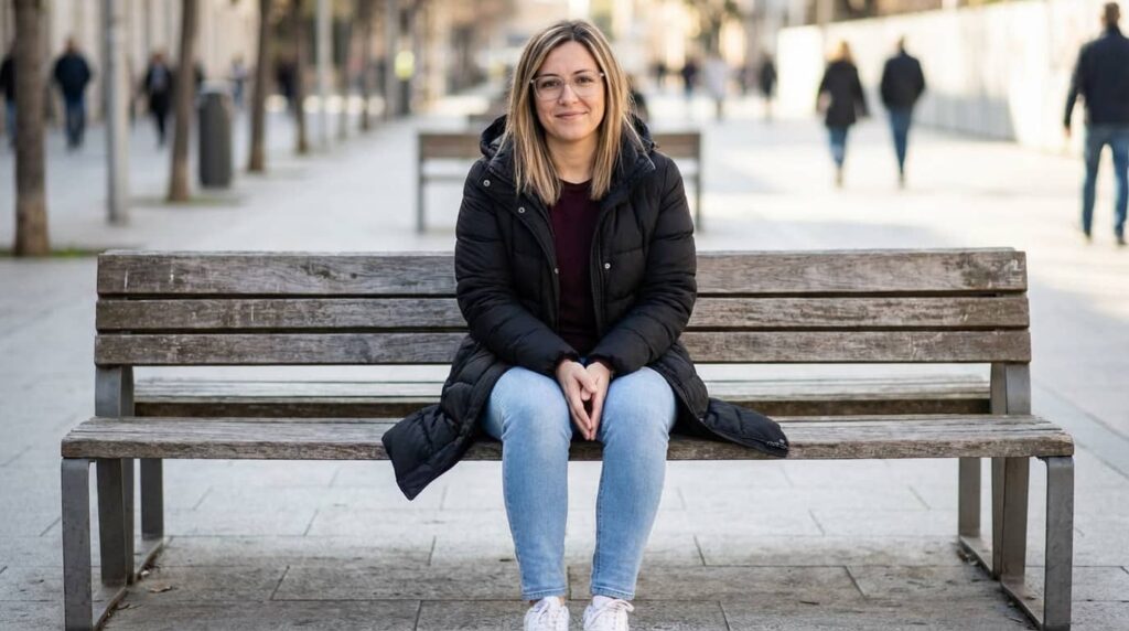 Relaxed Stretch Jeans + Basic Tee + Jacket + Lace-Up Sneakers