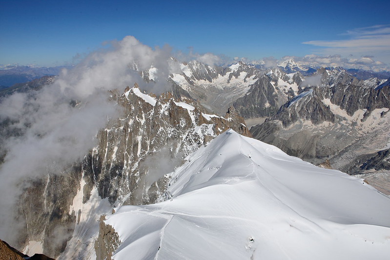 View of Mont Blanc Massif in the Alps, France
