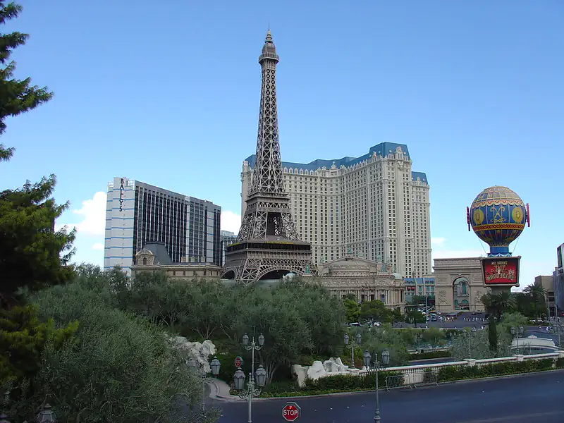 View of the Las Vegas Eiffel Tower from Paris Hotel