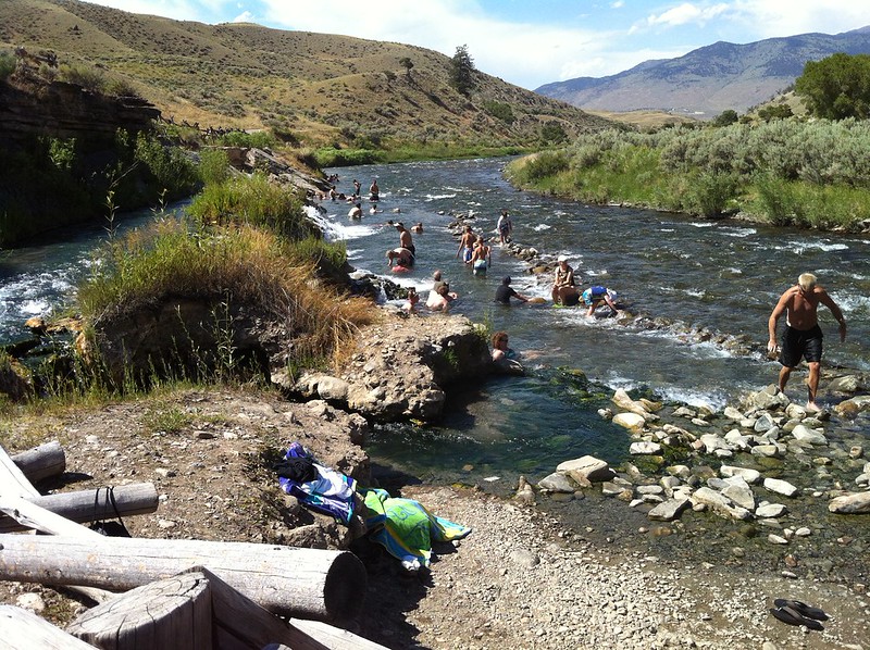 Boiling River north of Mammoth Hot Springs
