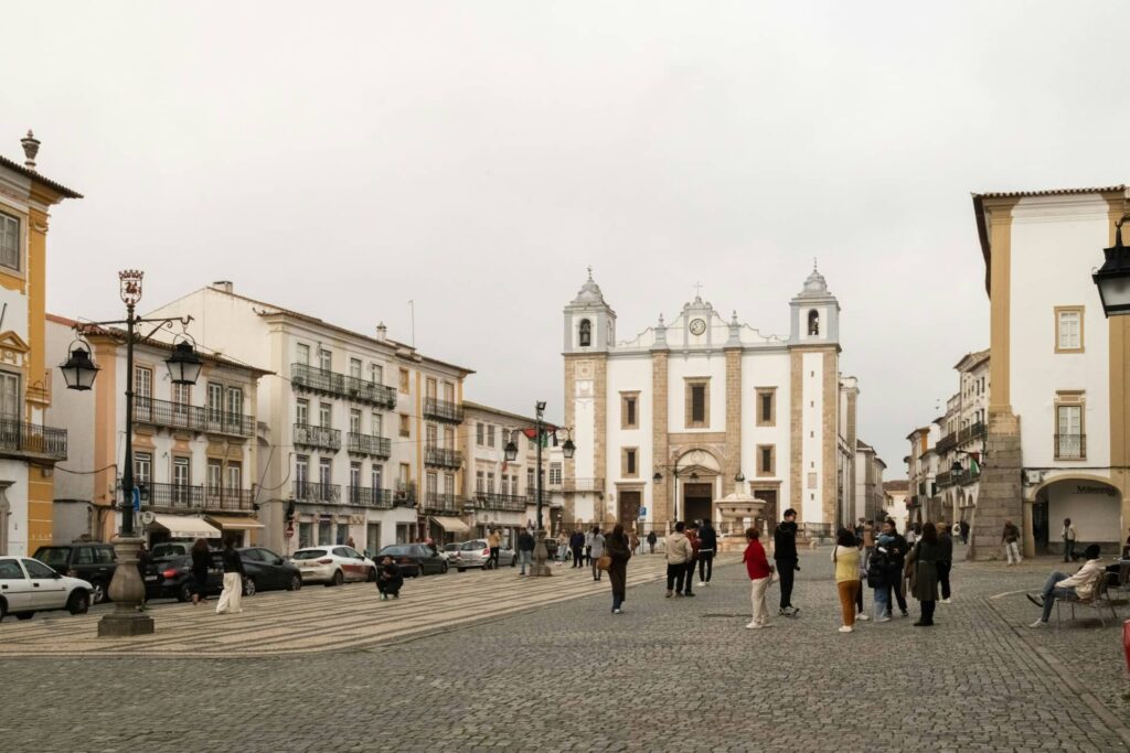 Cobblestone Street, Évora, Portugal