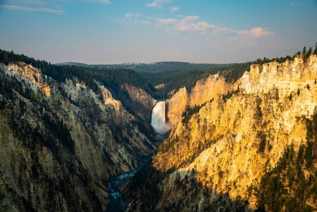 Grand Canyon of the Yellowstone River Waterfall