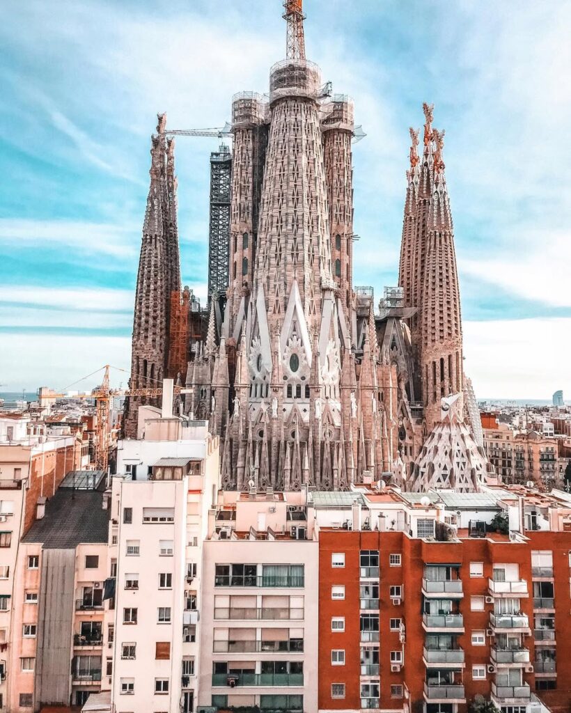 Iconic Building in Barcelona, Spain