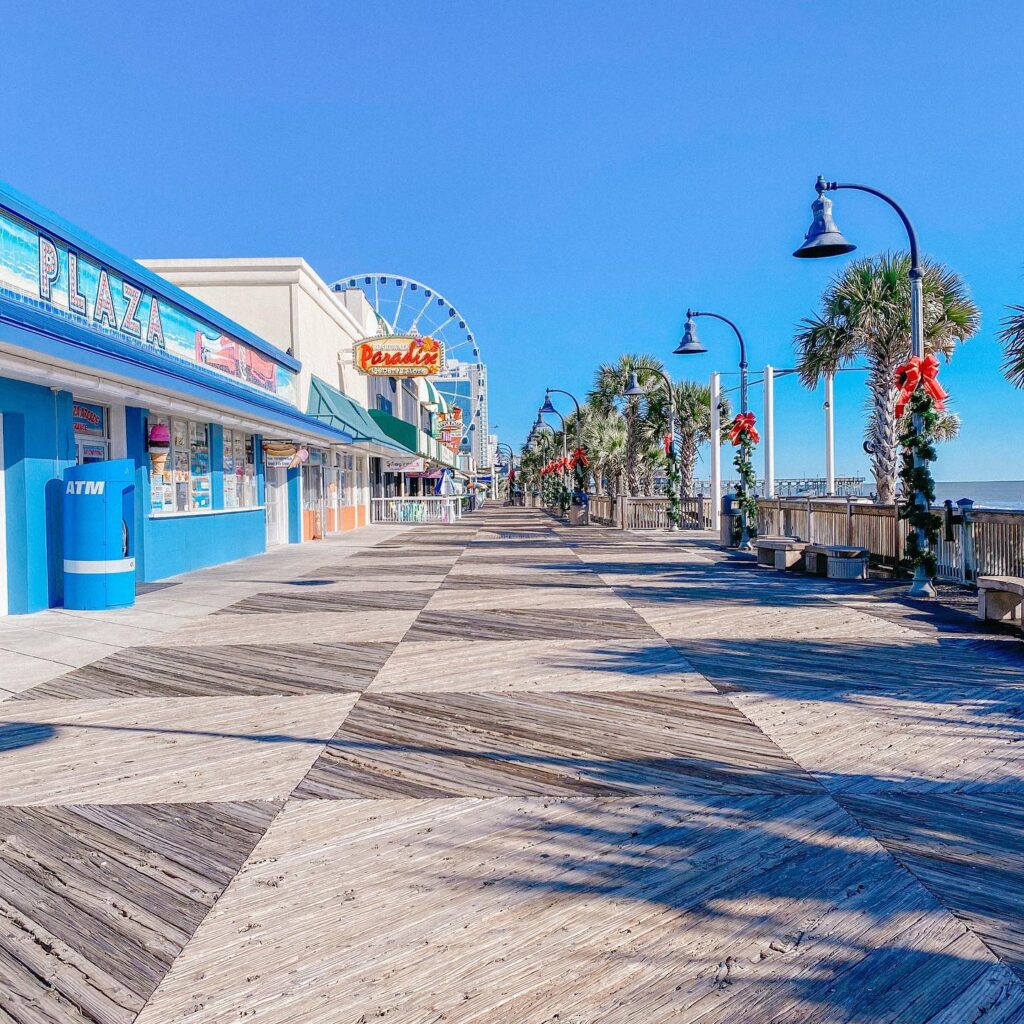 Ride the SkyWheel on the Myrtle Beach Boardwalk.