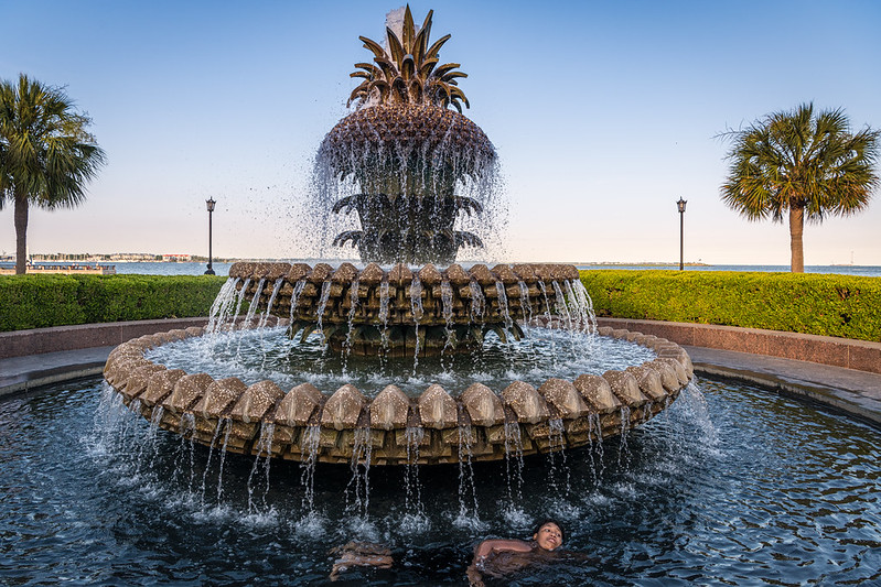 Visit the pineapple fountain.