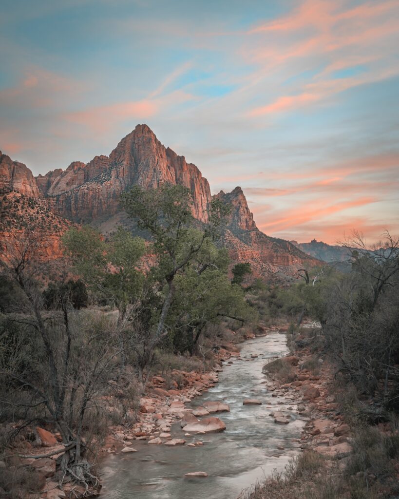 Pa’rus Trail and Canyon Junction Bridge for Sunset