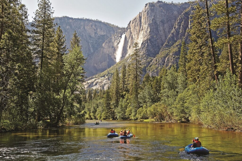 Rafting in the Merced River