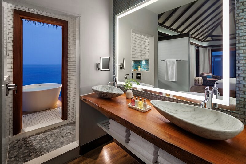 Sandals Overwater Bungalows Bathrooms