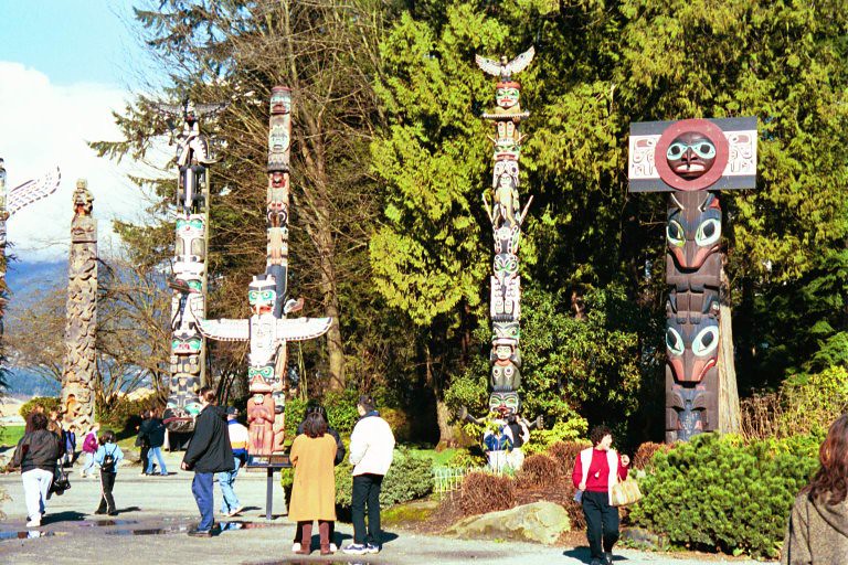 Totem poles in Stanley Park