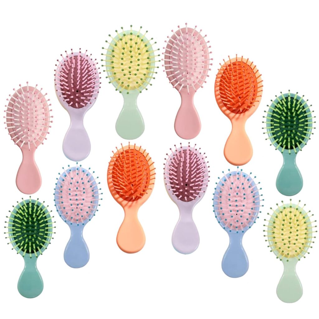 12 Pack Mini Hair Brushes for Travel