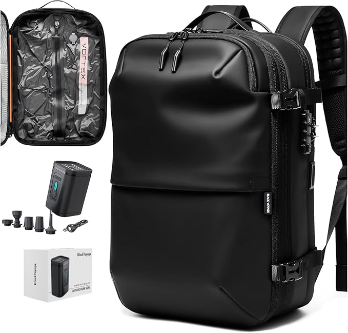 Black Voyage AERO Vortex Vacuum Seal Travel Backpack