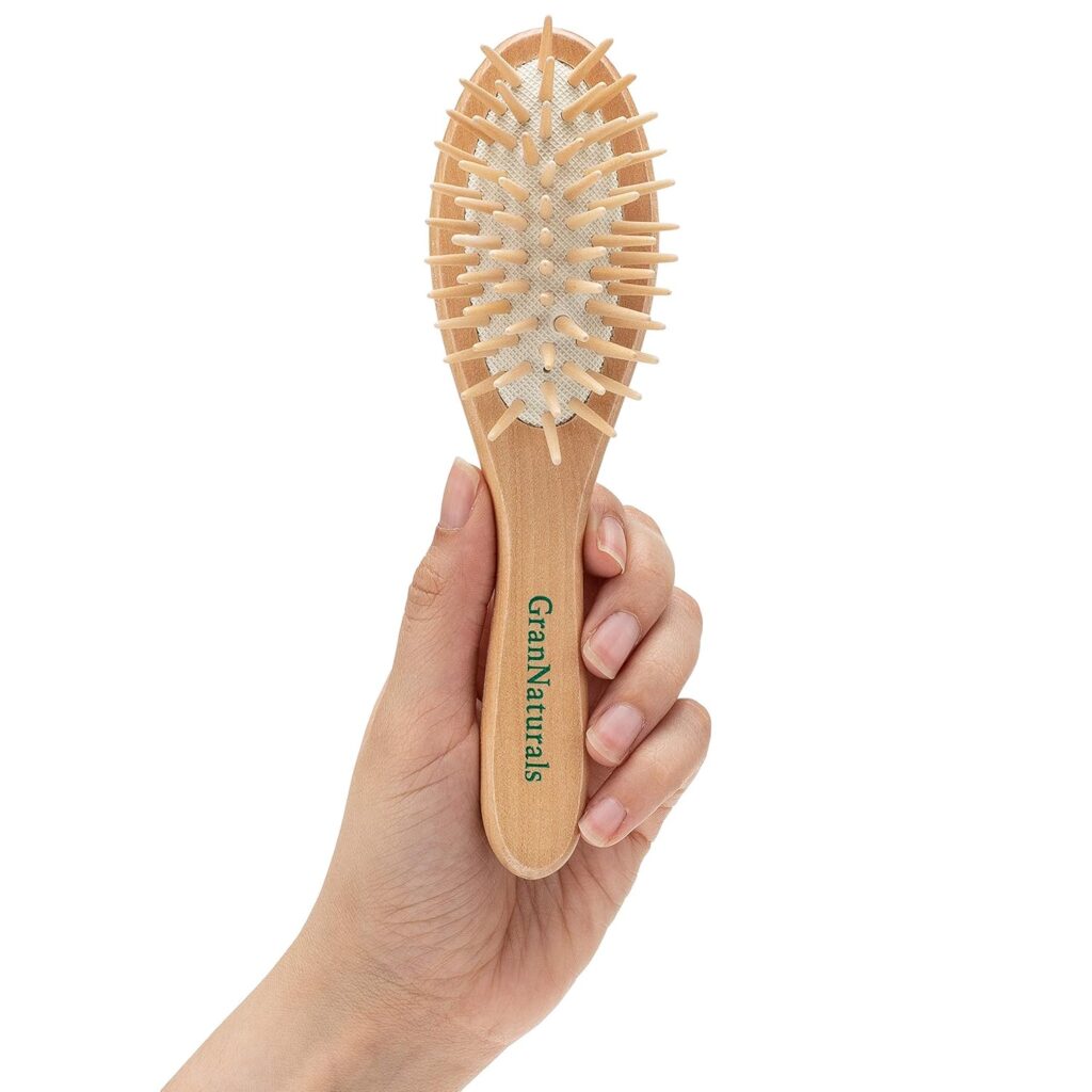 GranNaturals Wooden Bristle Detangler Hairbrush – Best Eco-Friendly Option