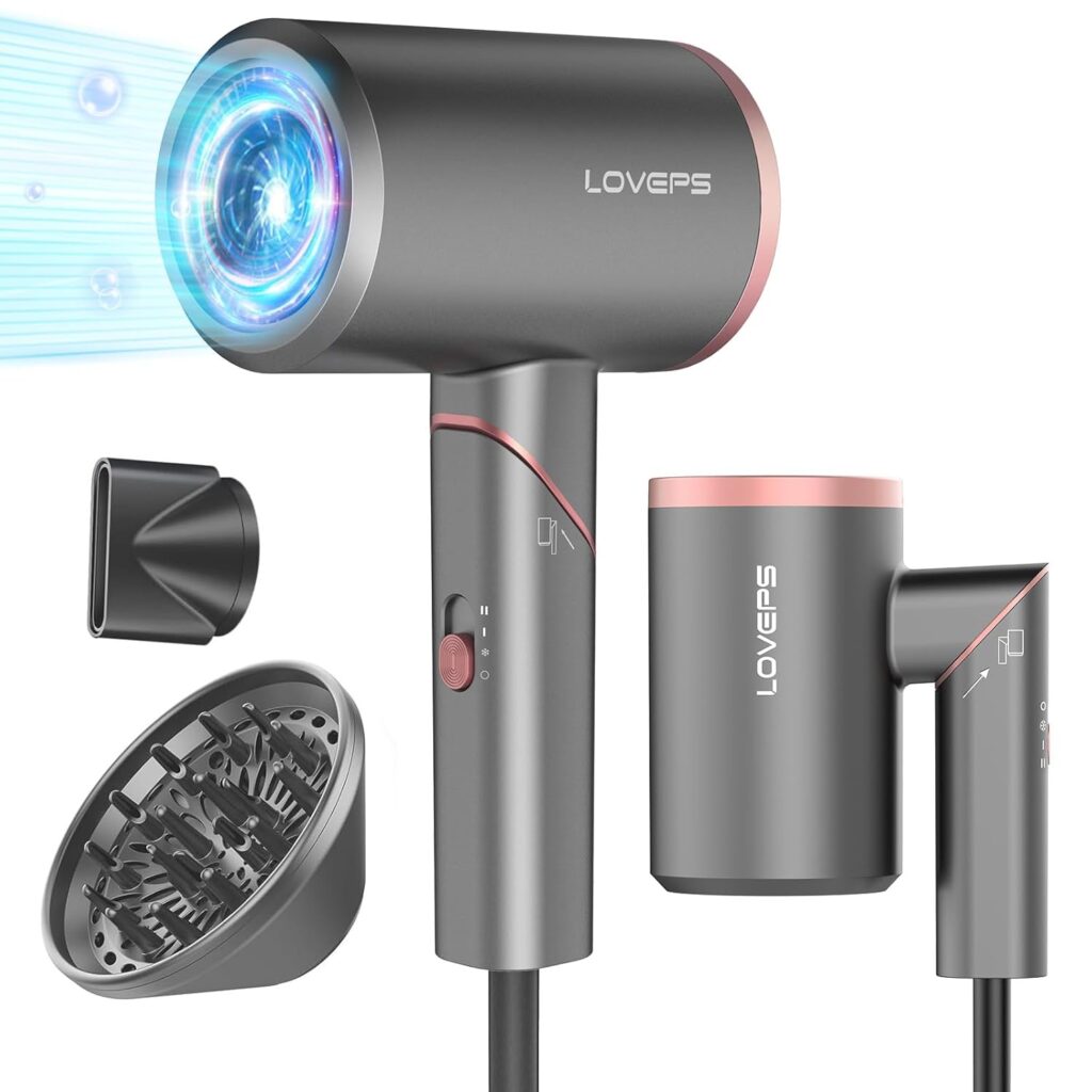 LOVEPS Hair Blow Dryer Diffuser – 1800W Ionic Blow Dryer