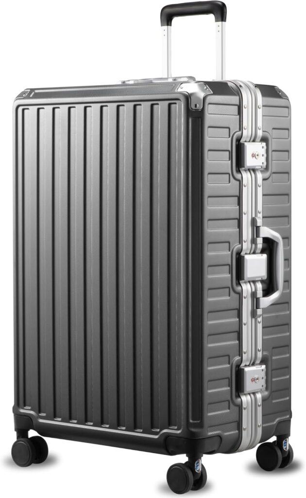 LUGGEX Aluminum Frame 28-Inch — Innovative Zipperless Design for Security