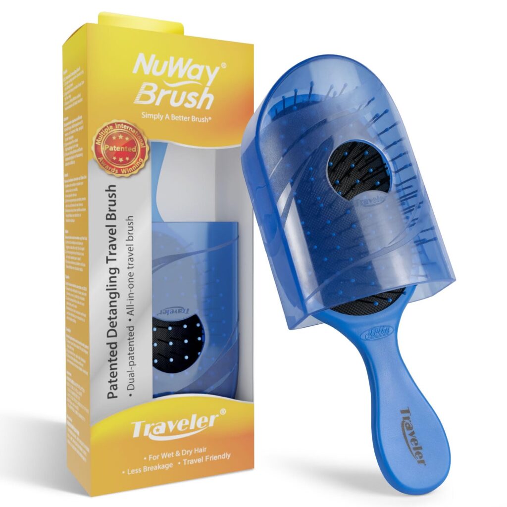 NuWay Traveler Detangling Brush – Best Hair Brush for Detangling