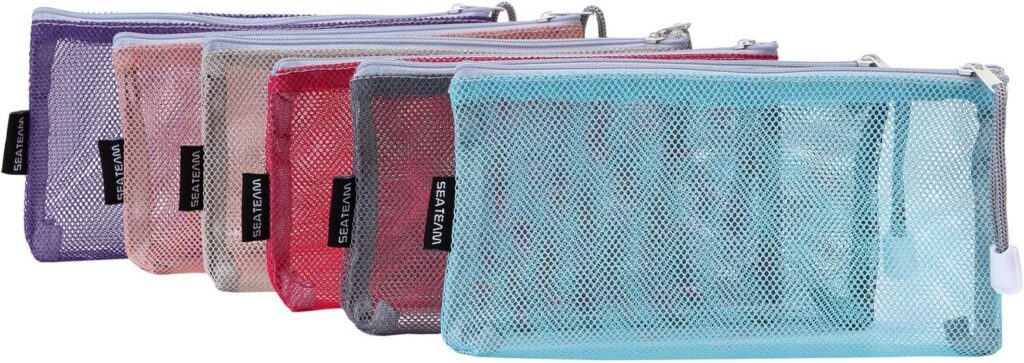 Sea Team Multicolored Portable Travel Pouches, 6-Pack