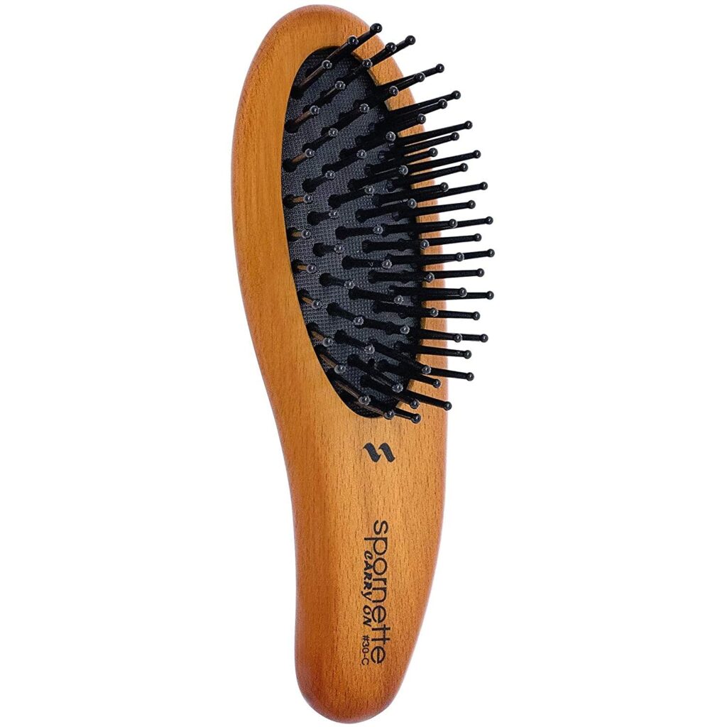 Spornette Carry-On Mini Travel Hair Brush – Best Ergonomic Handle