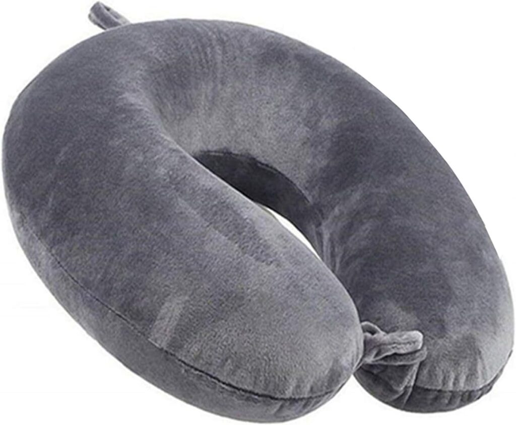 Travel Pillow Memory Foam Neck Support for Camping & Sleeping
