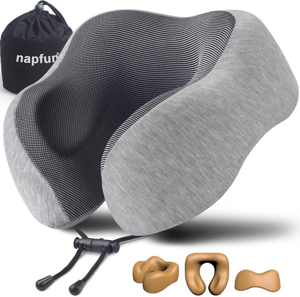 napfun Memory Foam Travel Neck Pillow