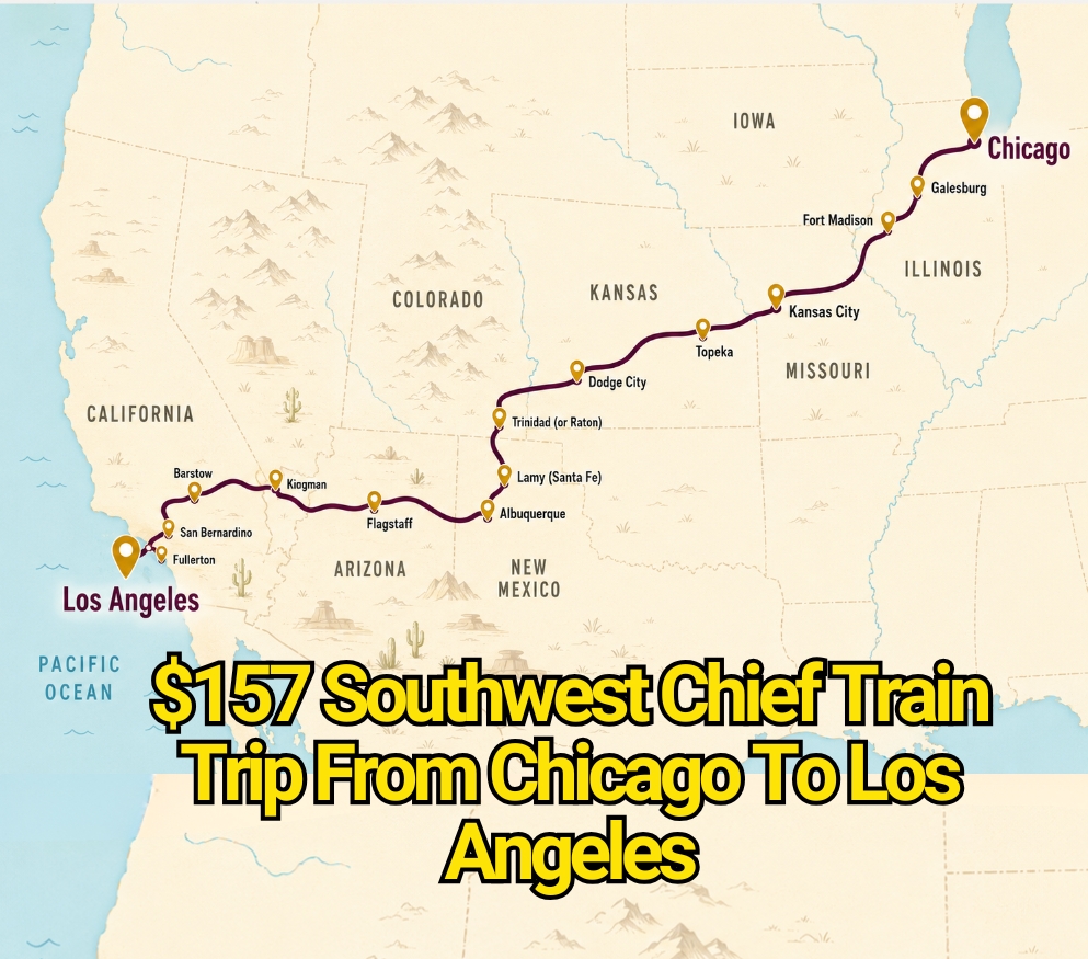 $157 Southwest Chief Train Trip From Chicago To Los Angeles