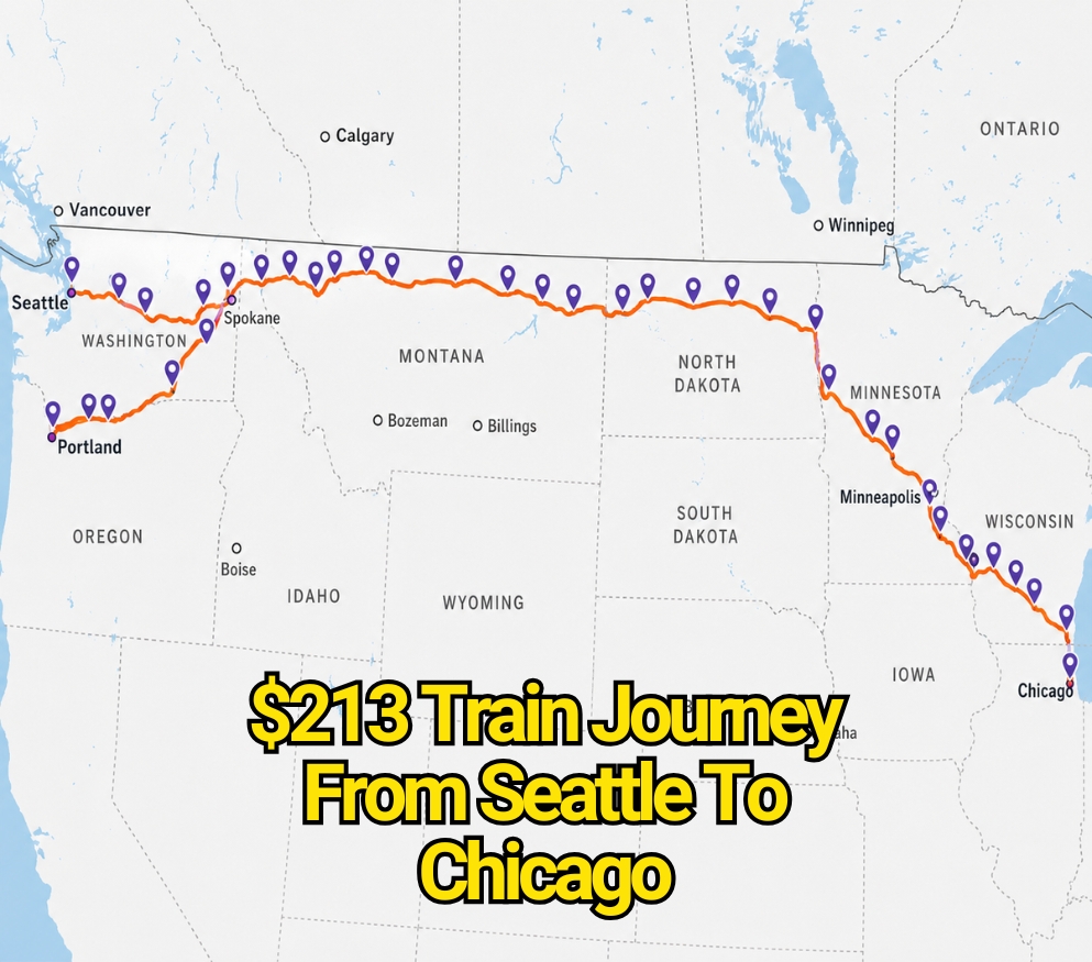 $213 Train Journey From Seattle To Chicago