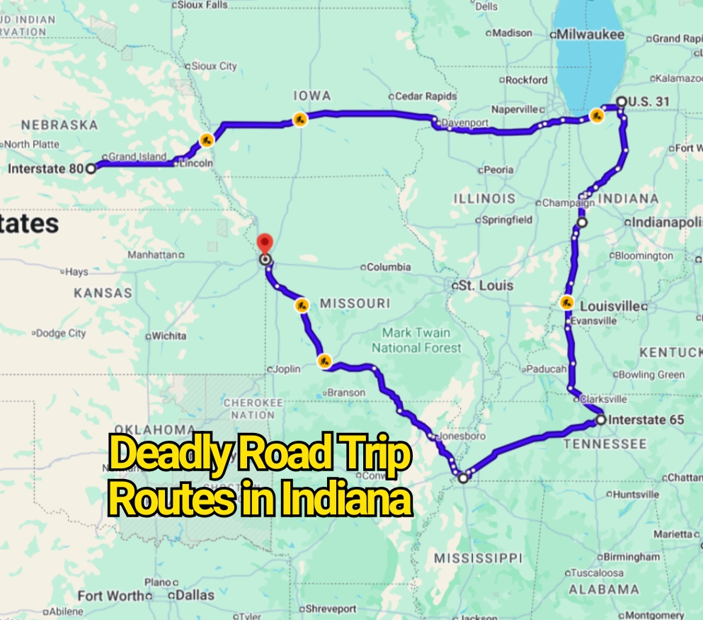 Deadly Road Trip Routes in Indiana