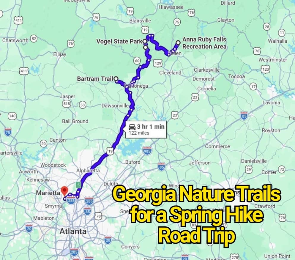 Georgia Nature Trails for a Spring Hike That Look Too Beautiful to Leave Off Your Road Trip Map