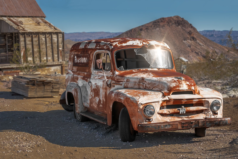 Nelson Ghost Town Mining Ruins, Vintage Cars, and Old Nevada Atmosphere